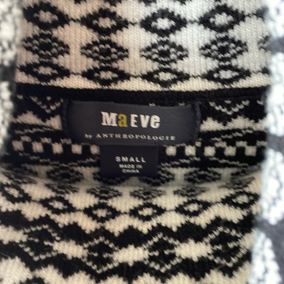 Anthropologie Maeve Geometric ski turtleneck sweater fair isle - Picture 6 of 7